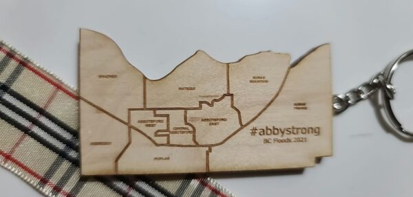Abby Strong wood Keychain (donation) - Image 2
