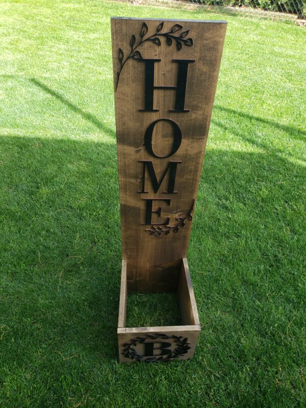 Planter stand with HOME or custom wording - Image 3