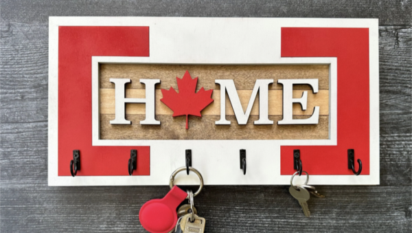 Canada Flag Home Sign- with or without hooks