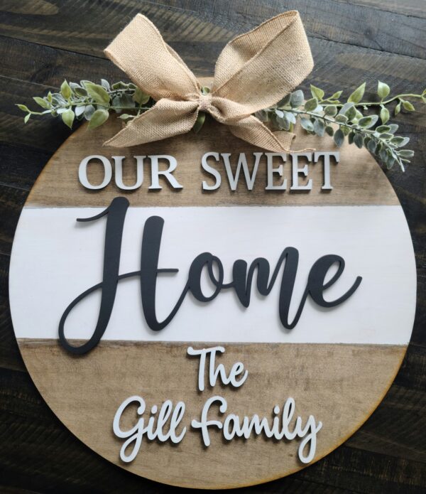 DIY kit, personalized home name wood rounds