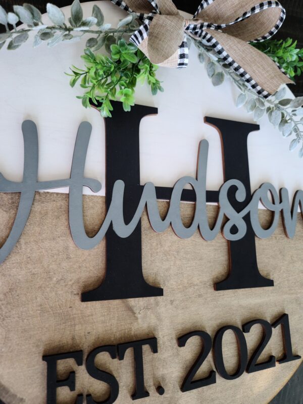 DIY kit, personalized home name wood rounds - Image 5