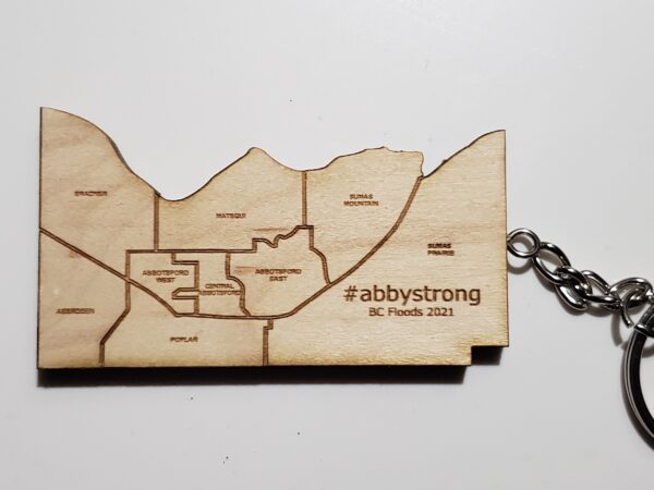 Abby Strong wood Keychain (donation)
