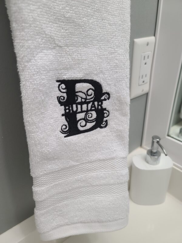 Personalized, embroidered monogram hand towels - Image 2