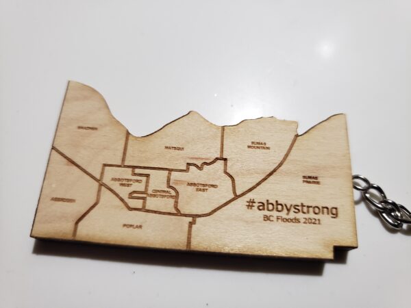 Abby Strong wood Keychain (donation) - Image 3