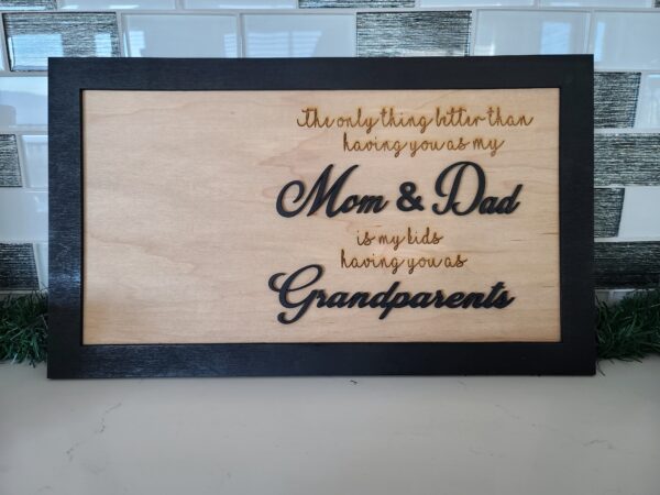 Custom personalized 3D Mom, Dad, Grandparents signs