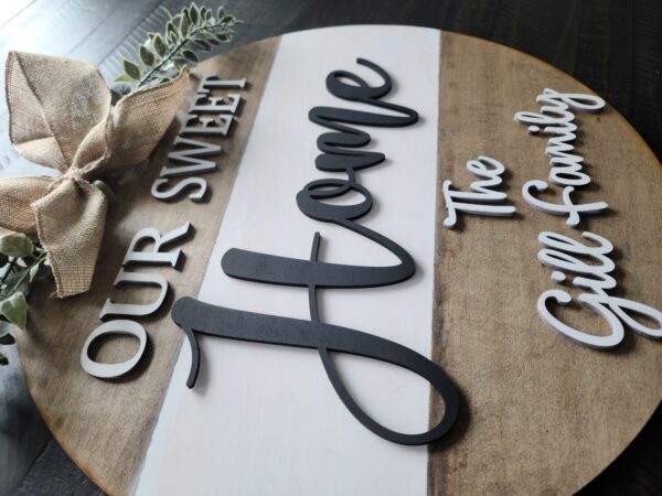 DIY kit, personalized home name wood rounds - Image 4