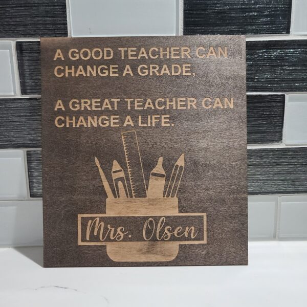 Personalized Teacher Gift- Great Teacher Can Change a Life
