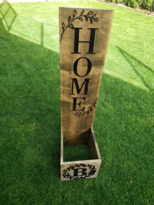 Planter stand with HOME or custom wording - Image 2