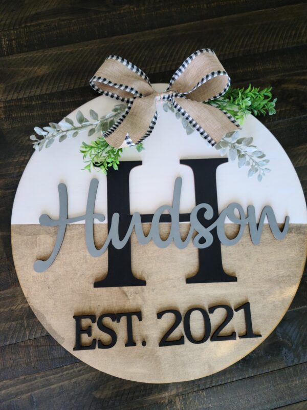 DIY kit, personalized home name wood rounds - Image 3
