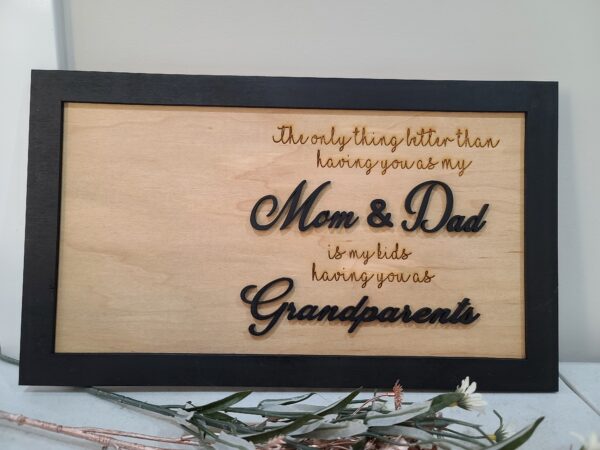 Custom personalized 3D Mom, Dad, Grandparents signs - Image 3