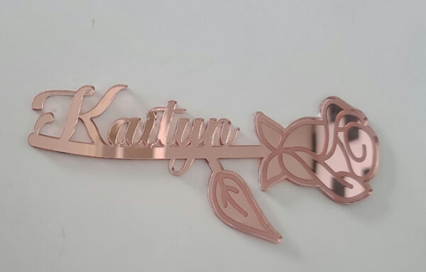 Rose Gold Acrylic Rose- Personalized