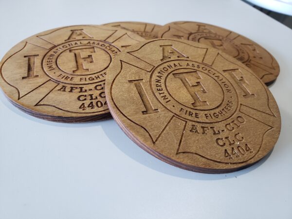 Wood coasters, personalized, sports teams, custom made