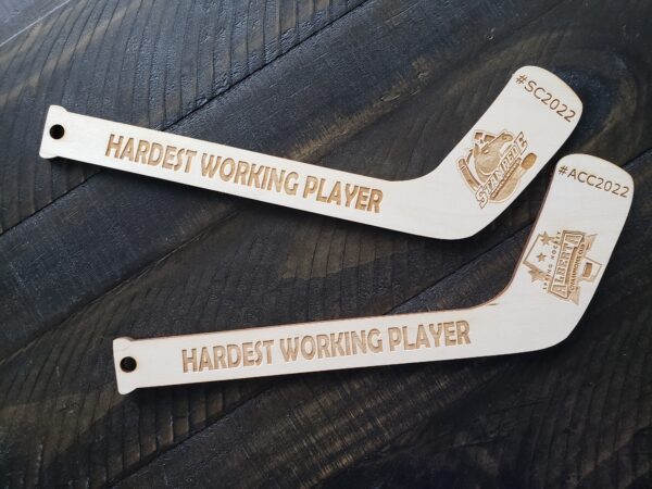 Personalized engraved Mini Hockey Sticks, award sticks