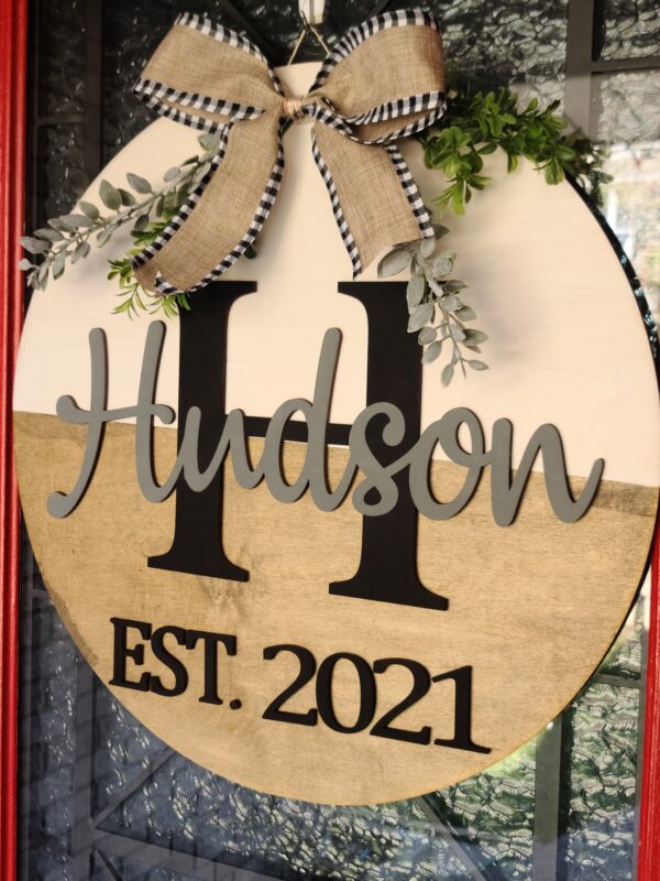 DIY kit, personalized home name wood rounds - Image 2