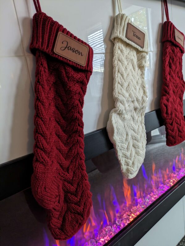 Personalized knit stockings